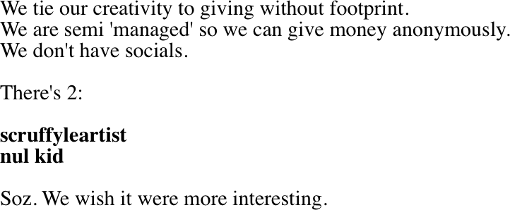 We tie our creativity to